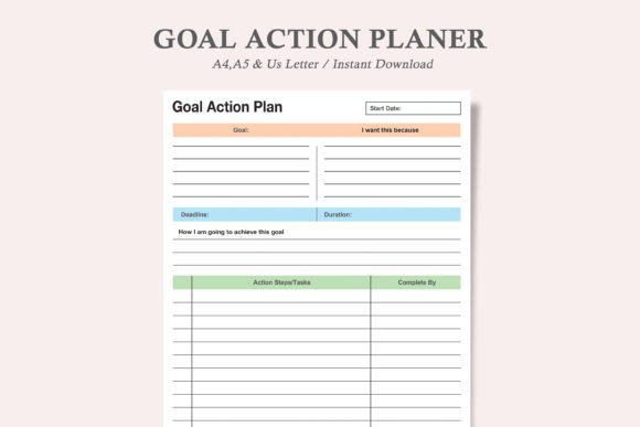 Download Goal Action Plan,Goal Planner - Premium Resources