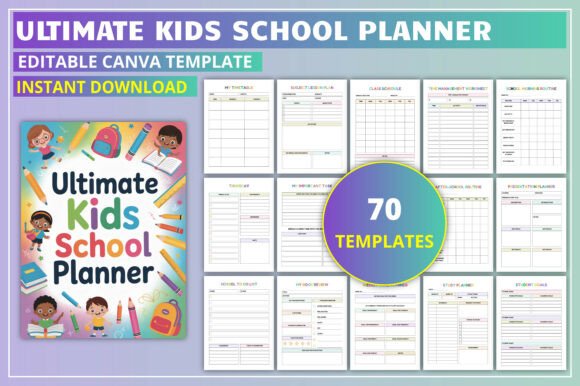 Download Editable Ultimate Kids School Planner - Premium Resources